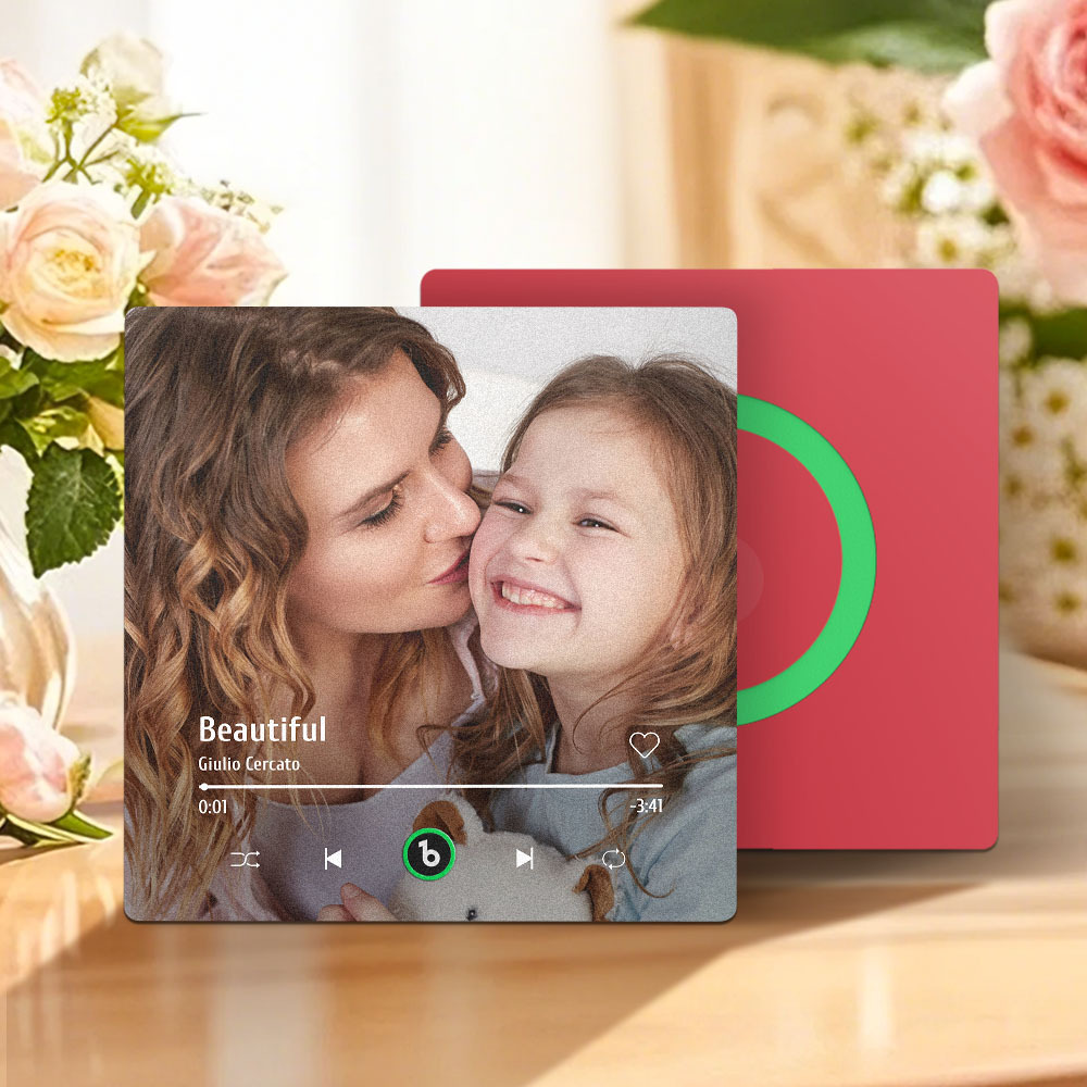 Custom Music Fridge Magnet Colorful Frame Album Fridge Magnet Music Wall Photo Sticker Mother's Day Gifts - 