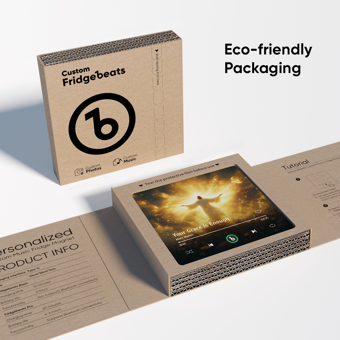 Custom Music Fridge Magnet New 4.0 Upgrade Colorful Frame Album Fridge Magnet Music Wall Photo Sticker Music Movement That Can Be Played Religious Gift - 