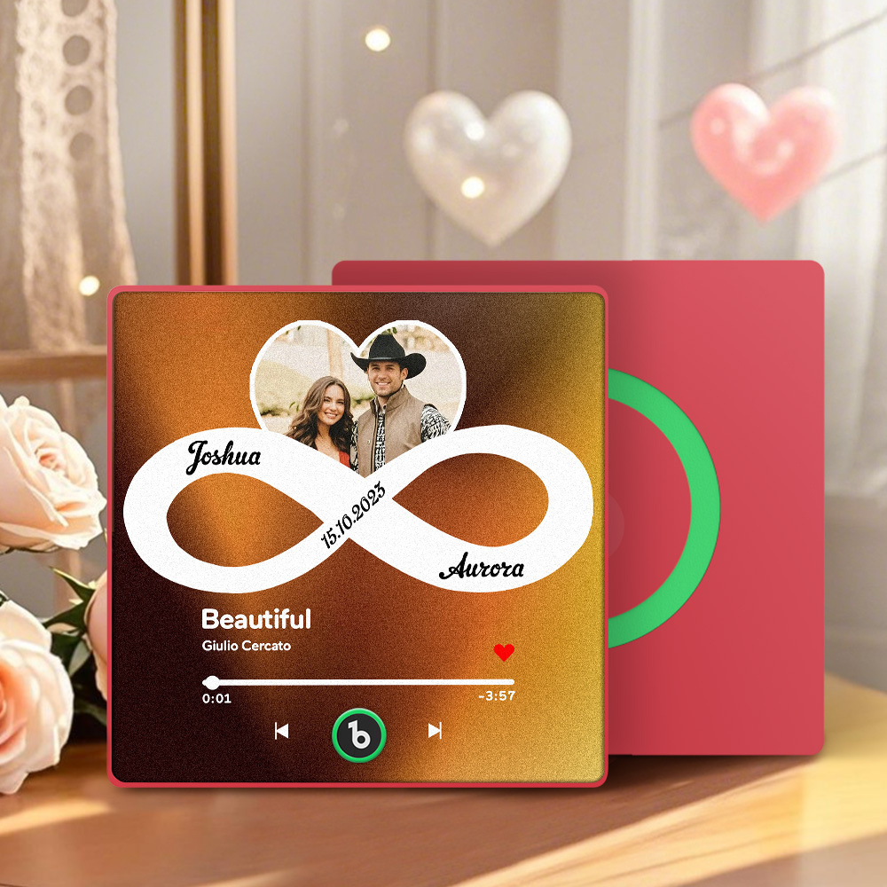 Upgrade Custom Music & Photo Fridge Magnet FridgeBeats Pro Supports Bluetooth Connectivity Colorful Frame Album Fridge Magnet Valentine's Day Gifts