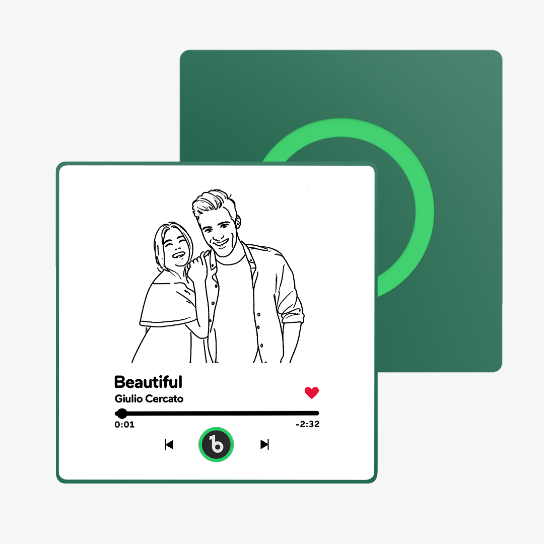 Custom Music Fridge Magnet Line Art New 4.0 Upgrade Multicolor Personalised Photo Fridge Magnet Can Play Songs Gifts for Her - 