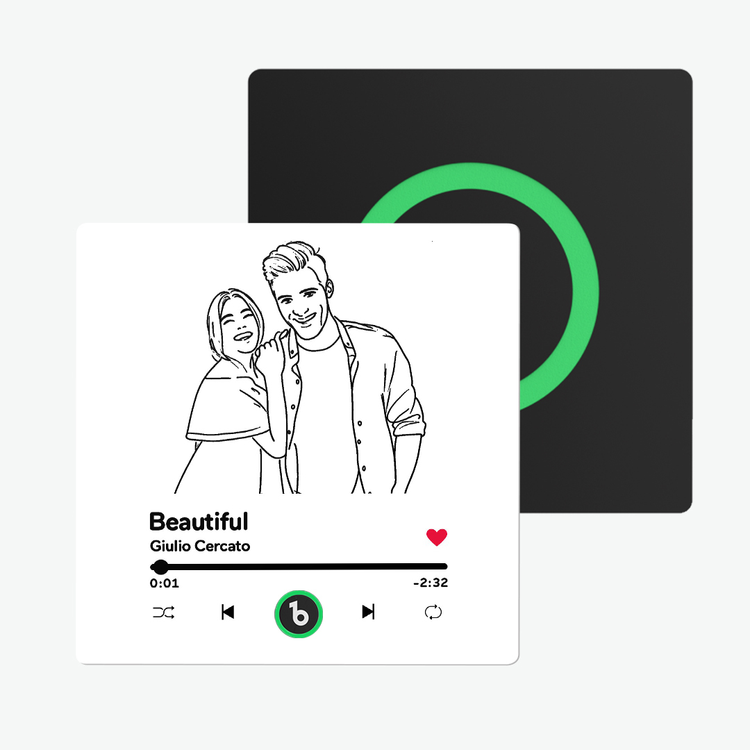 Custom Music Fridge Magnet Line Art New 4.0 Upgrade Multicolor Personalised Photo Fridge Magnet Can Play Songs Gifts for Her - 