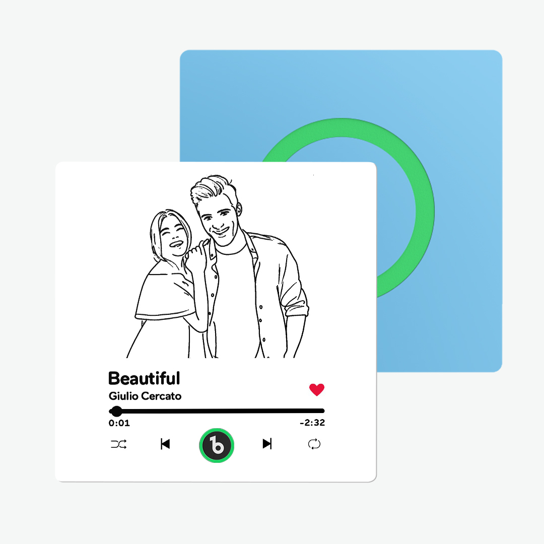 Custom Music Fridge Magnet Line Art New 4.0 Upgrade Multicolor Personalised Photo Fridge Magnet Can Play Songs Gifts for Her - 