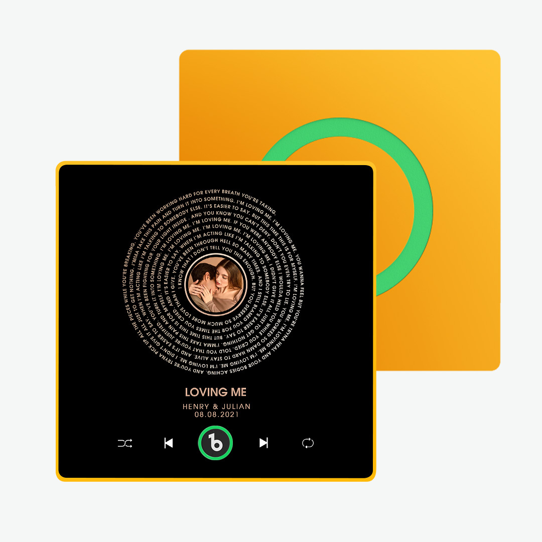 Custom Music Fridge Magnet Lyrics Photo Sticker New 4.0 Upgrade Music Wall Photo Sticker That Plays Music Without Cell Phone Couple Gifts - 