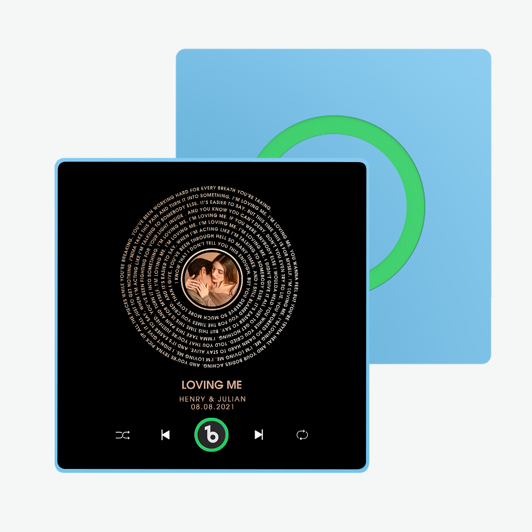 Custom Music Fridge Magnet Lyrics Photo Sticker New 4.0 Upgrade Music Wall Photo Sticker That Plays Music Without Cell Phone Couple Gifts - 