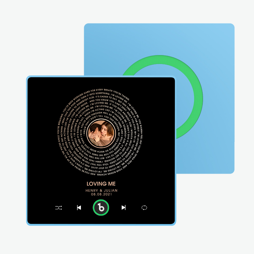 Custom Music Fridge Magnet Lyrics Photo Sticker New 4.0 Upgrade Music Wall Photo Sticker That Plays Music Without Cell Phone Couple Gifts - 