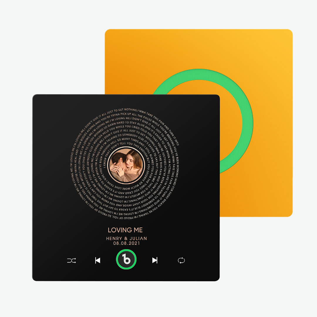 Custom Music Fridge Magnet Lyrics Photo Sticker New 4.0 Upgrade Music Wall Photo Sticker That Plays Music Without Cell Phone Couple Gifts - 