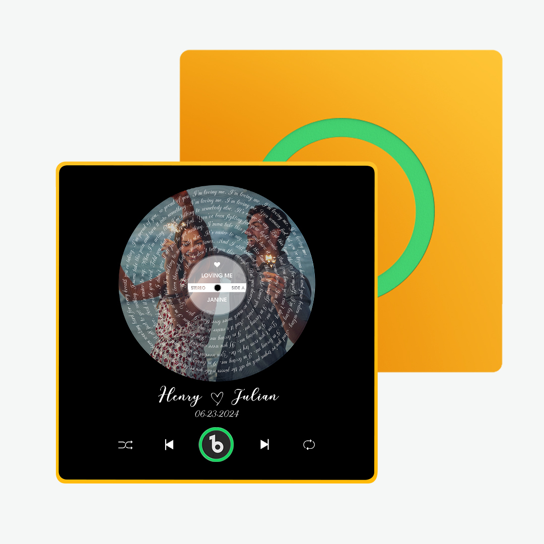 Custom Music Fridge Magnet Lyrics Photo Sticker New 4.0 Upgrade Music Wall Photo Sticker That Plays Music Without Cell Phone Couple Gifts - 