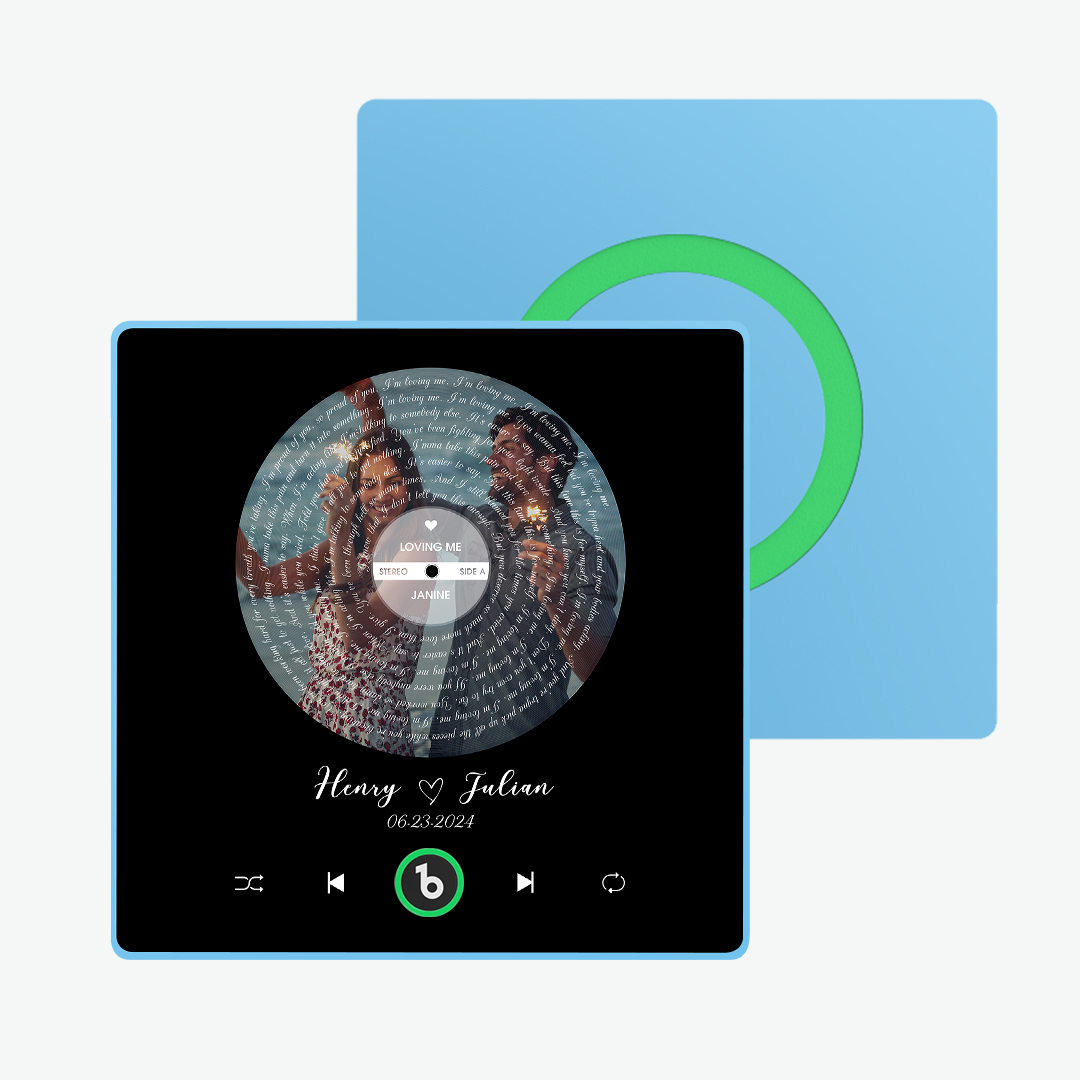 Custom Music Fridge Magnet Lyrics Photo Sticker New 4.0 Upgrade Music Wall Photo Sticker That Plays Music Without Cell Phone Couple Gifts - 