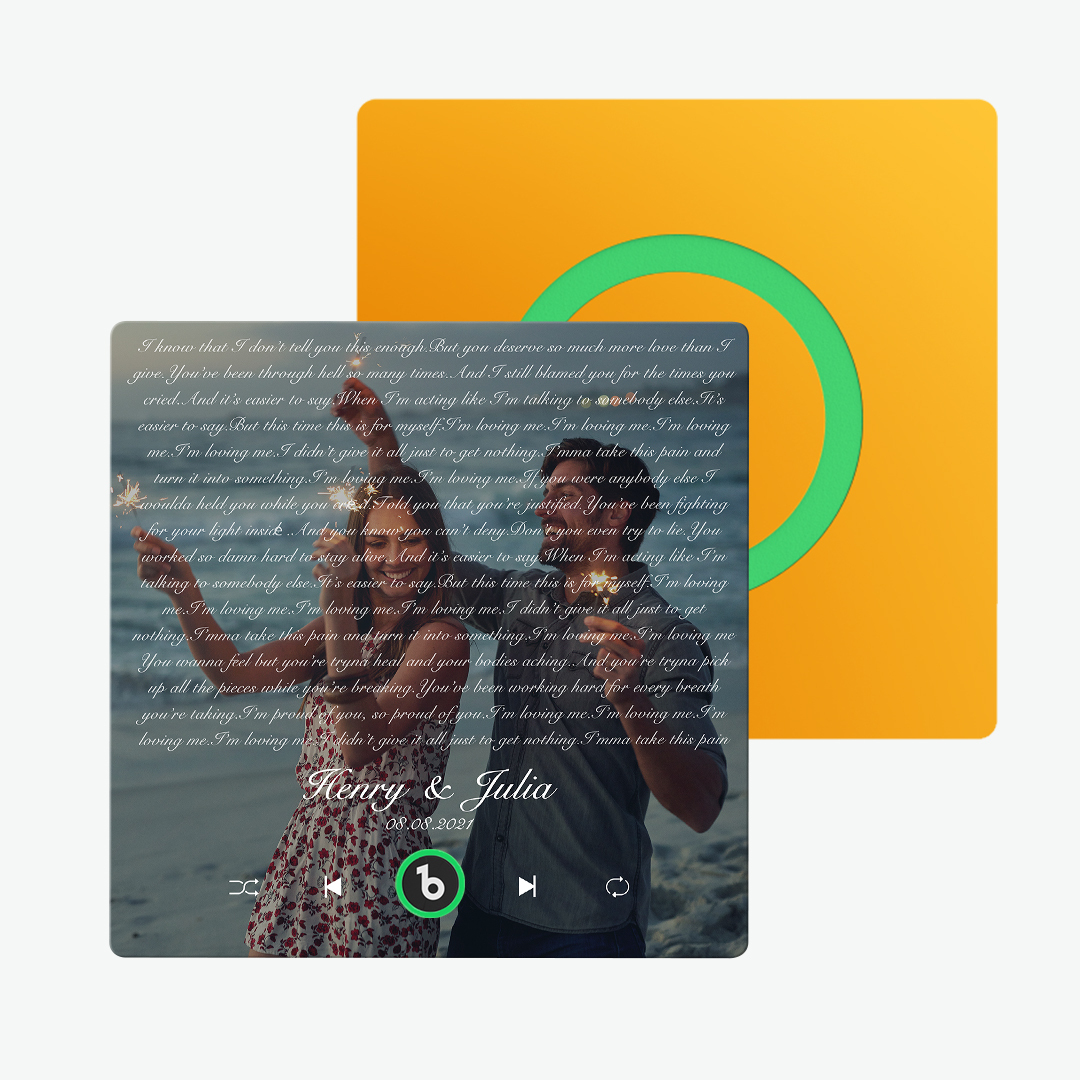 Custom Music Fridge Magnet Lyrics Photo Sticker New 4.0 Upgrade Music Wall Photo Sticker That Plays Music Without Cell Phone Couple Gifts - 