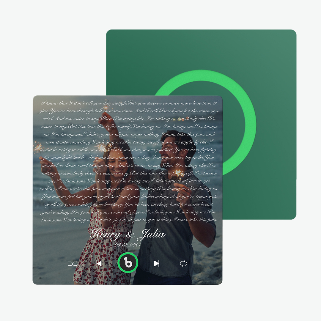 Custom Music Fridge Magnet Lyrics Photo Sticker New 4.0 Upgrade Music Wall Photo Sticker That Plays Music Without Cell Phone Couple Gifts - 