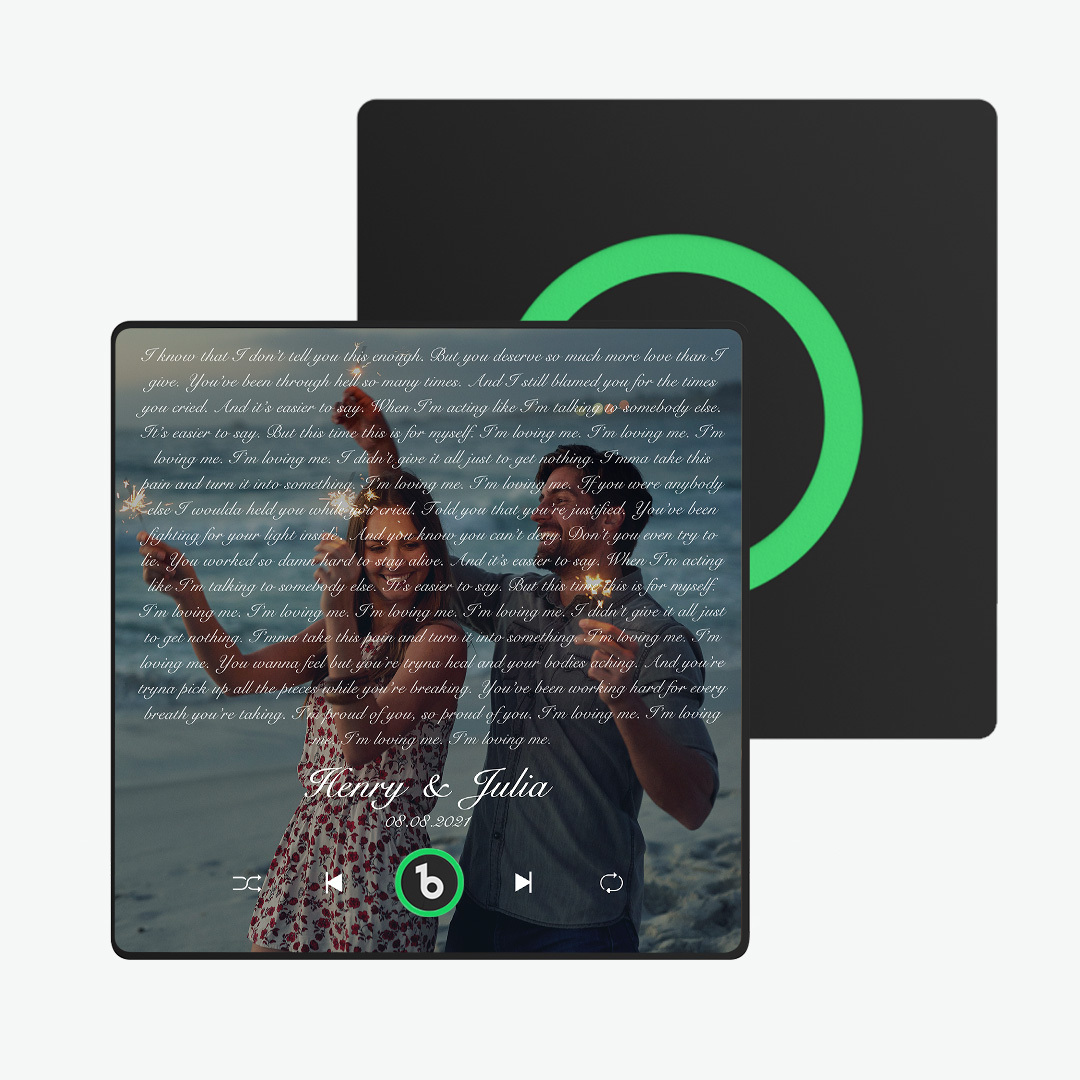 Custom Music Fridge Magnet Lyrics Photo Sticker New 4.0 Upgrade Music Wall Photo Sticker That Plays Music Without Cell Phone Couple Gifts - 