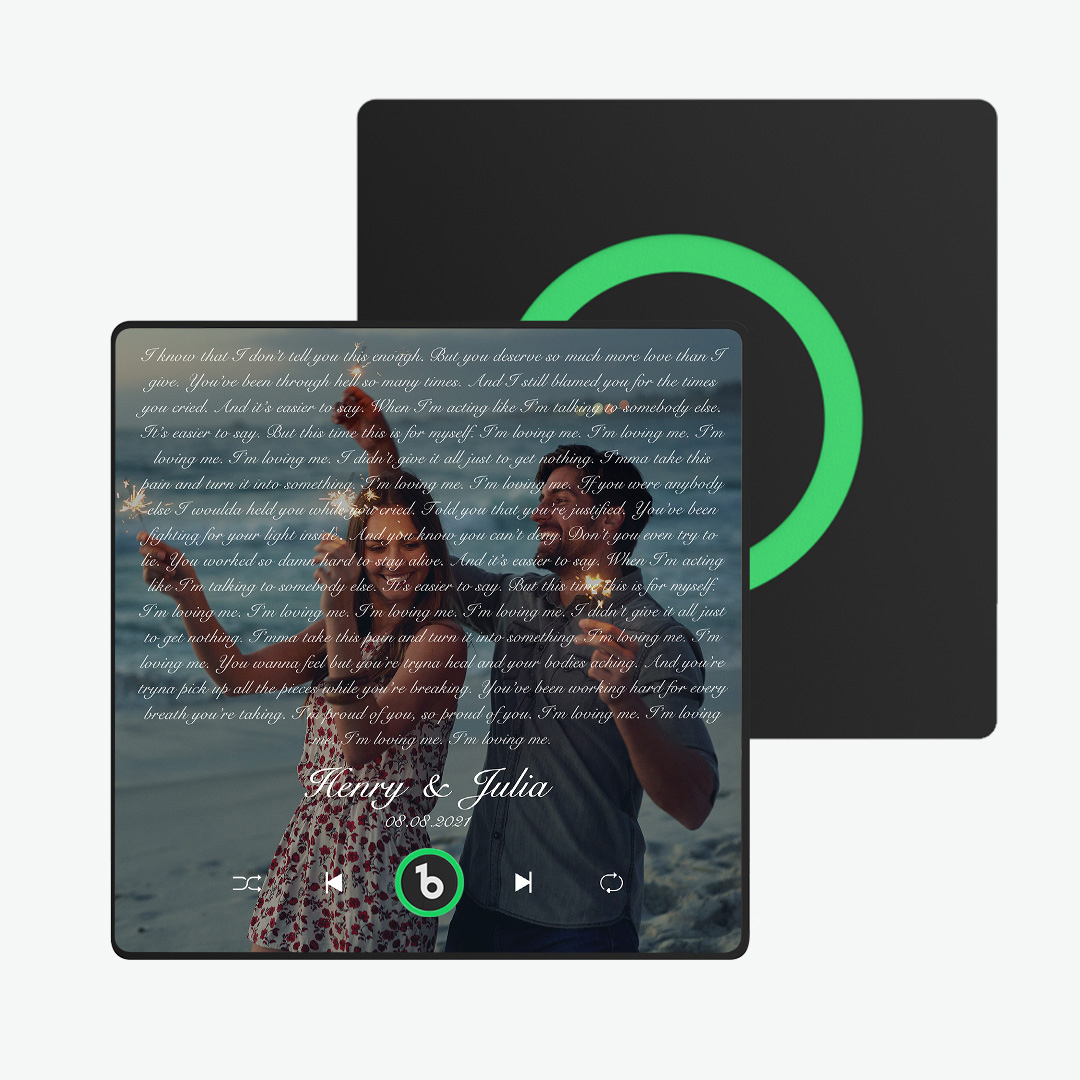 Custom Music Fridge Magnet Lyrics Photo Sticker New 4.0 Upgrade Music Wall Photo Sticker That Plays Music Without Cell Phone Couple Gifts - 