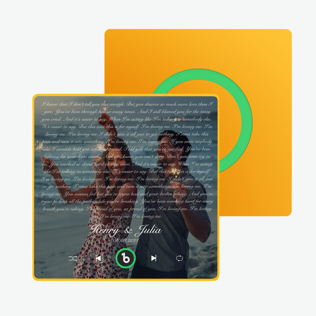 Custom Music Fridge Magnet Lyrics Photo Sticker New 4.0 Upgrade Music Wall Photo Sticker That Plays Music Without Cell Phone Couple Gifts - 