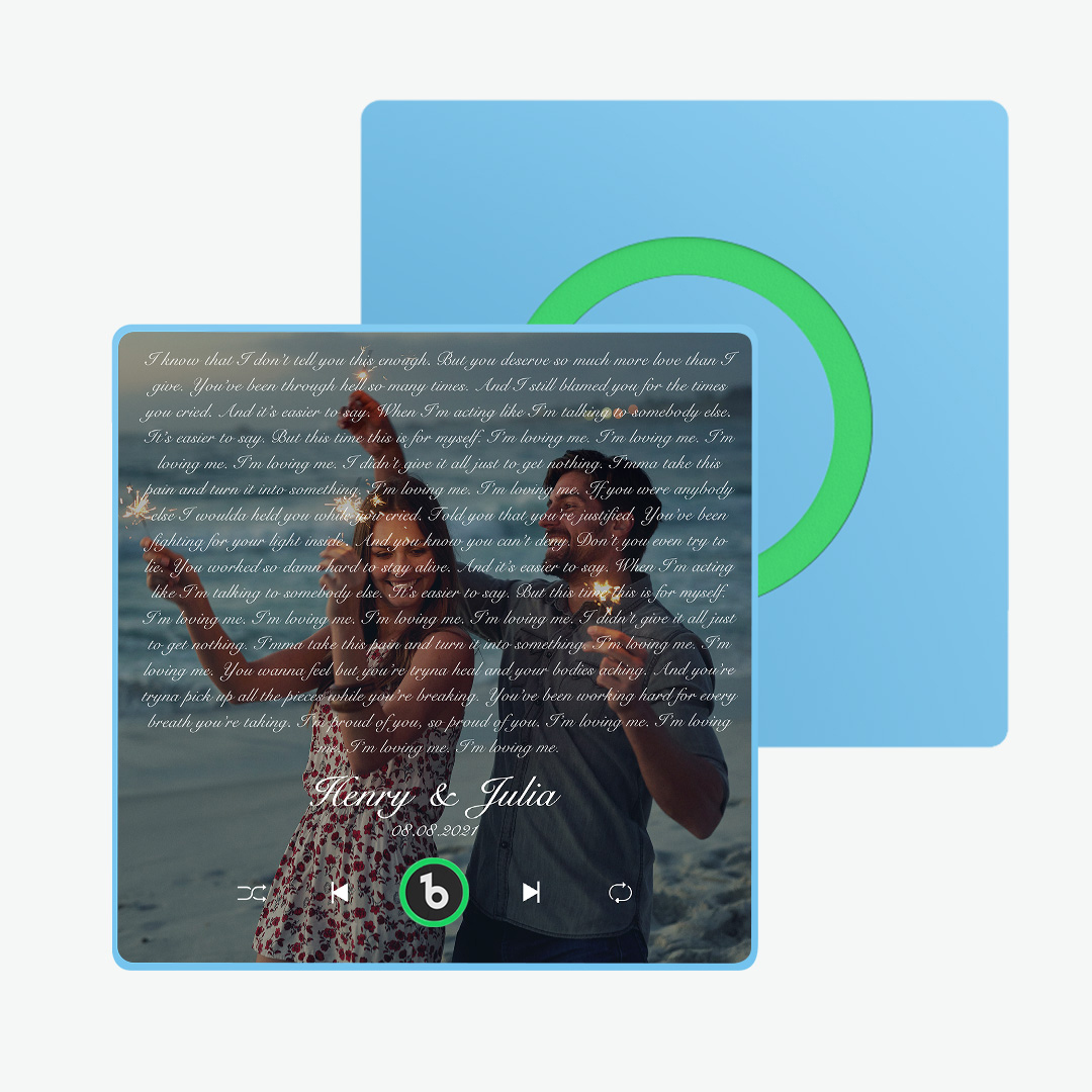 Custom Music Fridge Magnet Lyrics Photo Sticker New 4.0 Upgrade Music Wall Photo Sticker That Plays Music Without Cell Phone Couple Gifts - 