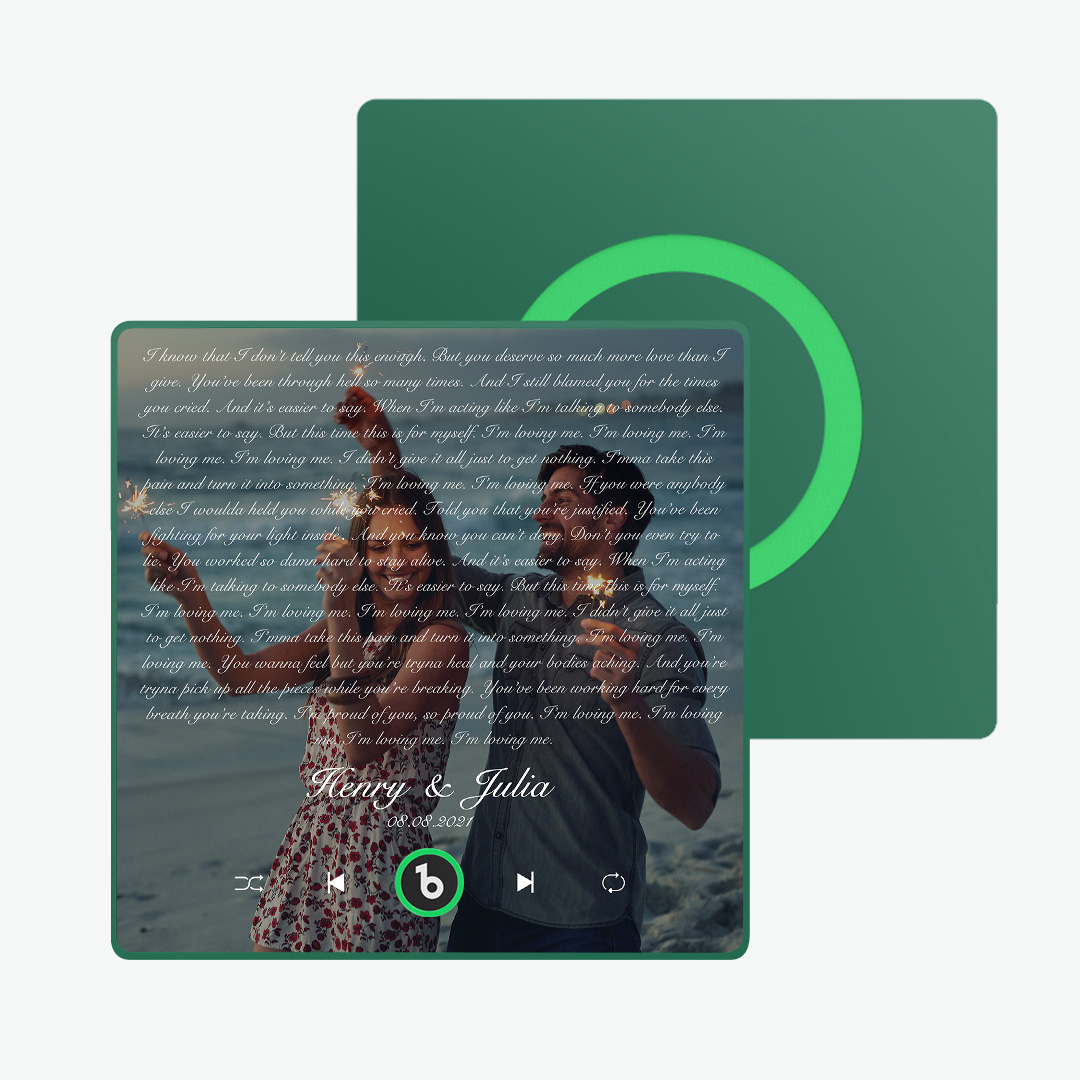 Custom Music Fridge Magnet Lyrics Photo Sticker New 4.0 Upgrade Music Wall Photo Sticker That Plays Music Without Cell Phone Couple Gifts - 