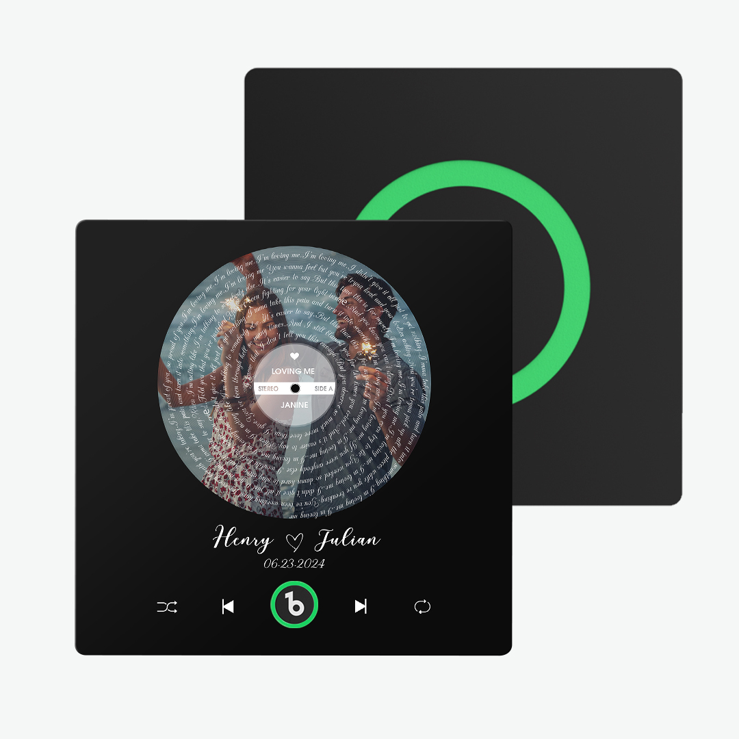 Custom Music Fridge Magnet Lyrics Photo Sticker New 4.0 Upgrade Music Wall Photo Sticker That Plays Music Without Cell Phone Couple Gifts - 