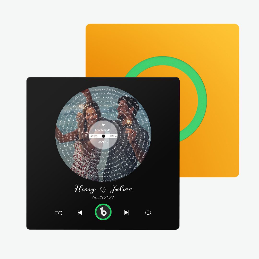 Custom Music Fridge Magnet Lyrics Photo Sticker New 4.0 Upgrade Music Wall Photo Sticker That Plays Music Without Cell Phone Couple Gifts - 