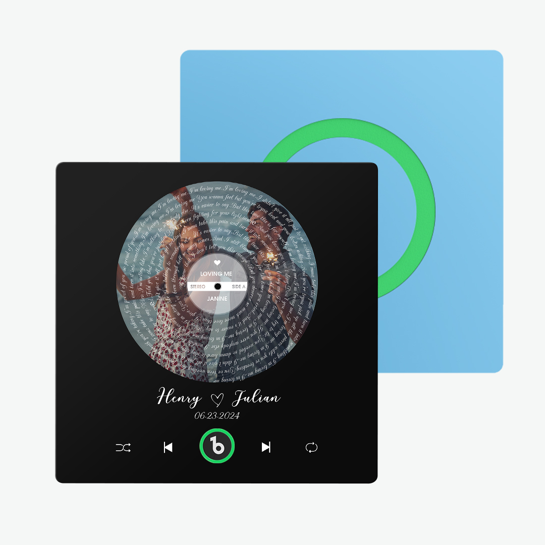 Custom Music Fridge Magnet Lyrics Photo Sticker New 4.0 Upgrade Music Wall Photo Sticker That Plays Music Without Cell Phone Couple Gifts - 