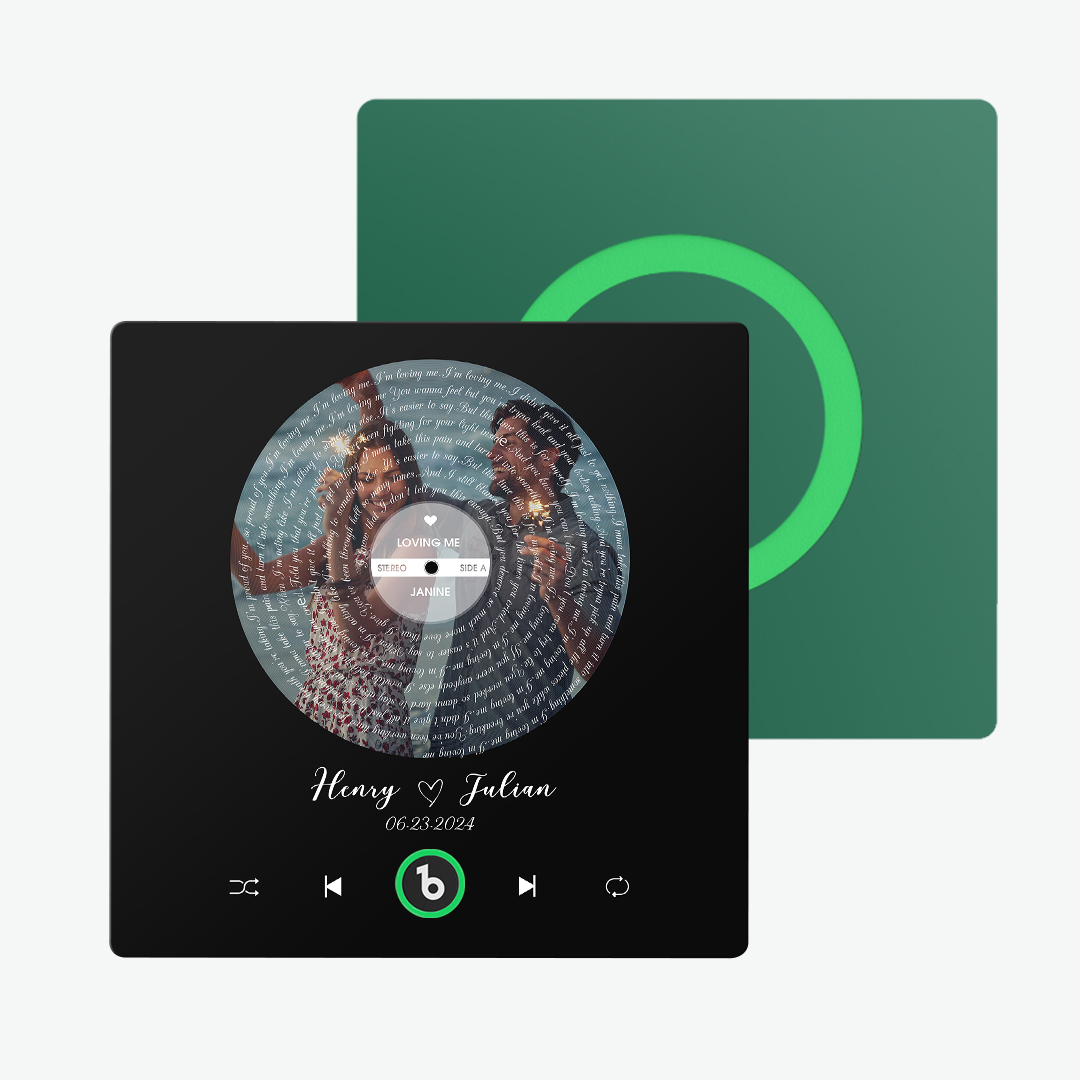 Custom Music Fridge Magnet Lyrics Photo Sticker New 4.0 Upgrade Music Wall Photo Sticker That Plays Music Without Cell Phone Couple Gifts - 