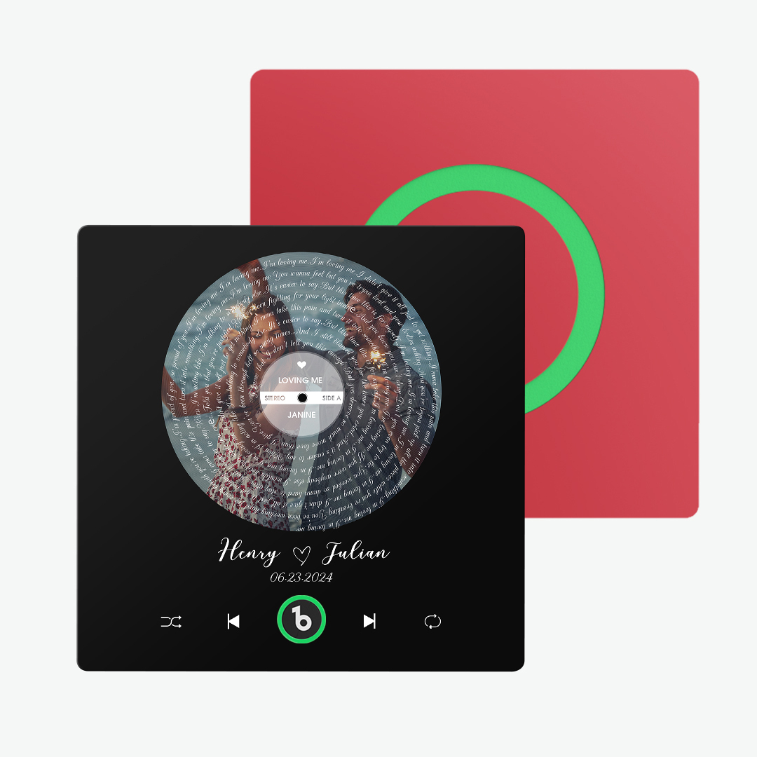 Custom Music Fridge Magnet Lyrics Photo Sticker New 4.0 Upgrade Music Wall Photo Sticker That Plays Music Without Cell Phone Couple Gifts - 