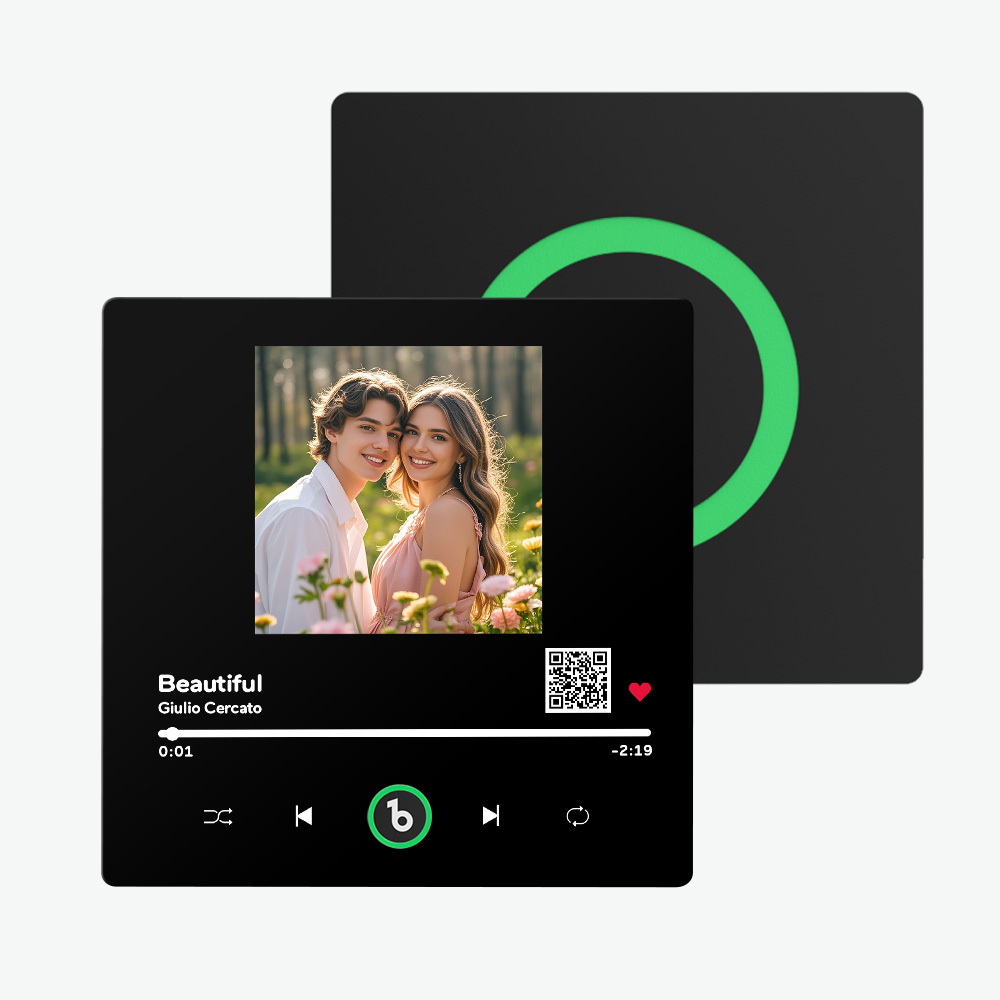 Custom Music Fridge Magnet New 4.0 Upgrade Custom Photo QR code Fridge Magnet Colorful Frame Album Fridge Magnet Music Wall Photo Sticker Gift for Couple - 