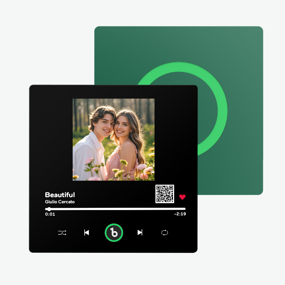 Custom Music Fridge Magnet New 4.0 Upgrade Custom Photo QR code Fridge Magnet Colorful Frame Album Fridge Magnet Music Wall Photo Sticker Gift for Couple - 