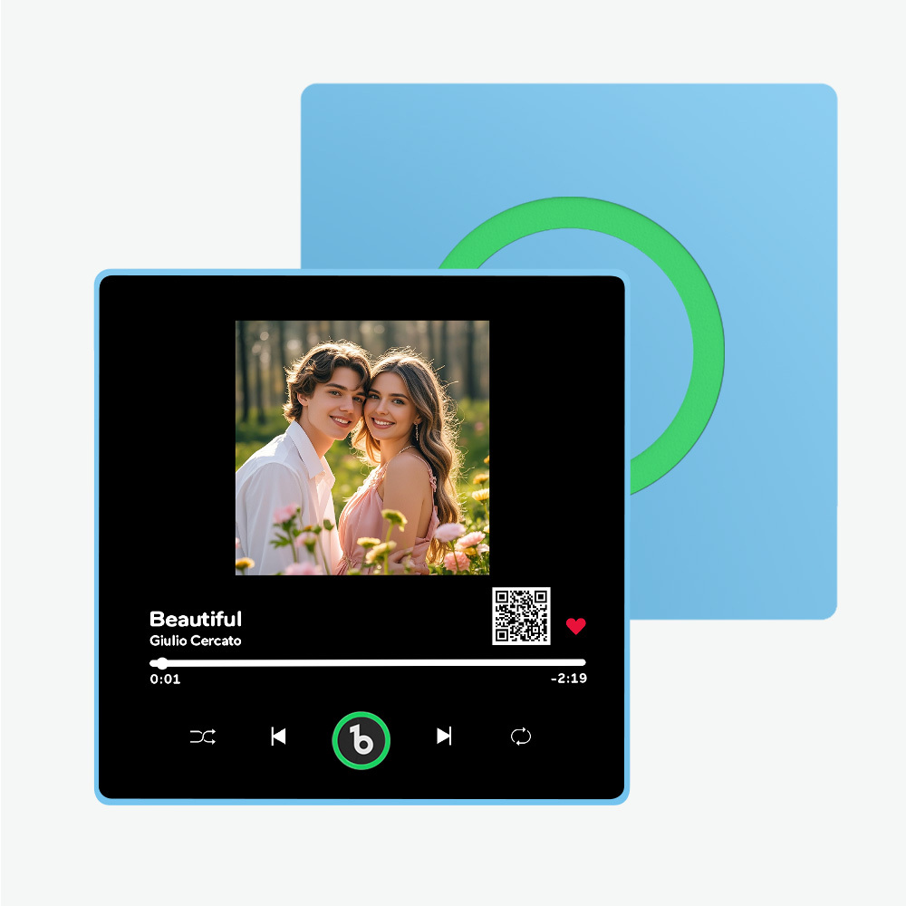 Custom Music Fridge Magnet New 4.0 Upgrade Custom Photo QR code Fridge Magnet Colorful Frame Album Fridge Magnet Music Wall Photo Sticker Gift for Couple - 