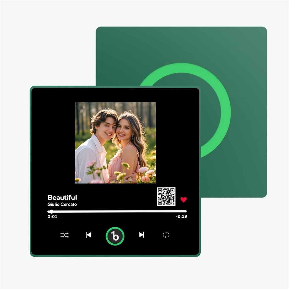 Custom Music Fridge Magnet New 4.0 Upgrade Custom Photo QR code Fridge Magnet Colorful Frame Album Fridge Magnet Music Wall Photo Sticker Gift for Couple - 