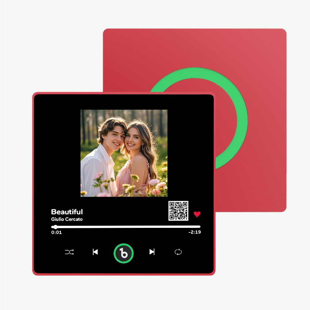 Custom Music Fridge Magnet New 4.0 Upgrade Custom Photo QR code Fridge Magnet Colorful Frame Album Fridge Magnet Music Wall Photo Sticker Gift for Couple - 