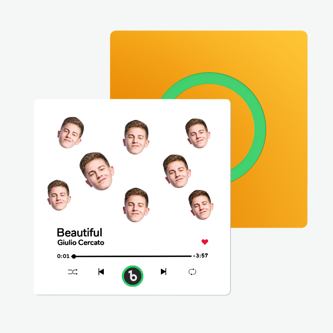 Custom Music Fridge Magnet  Custom Face Fridge Magnet Colorful Frame Album Fridge Magnet Music Wall Photo Sticker Gift for Couple - 