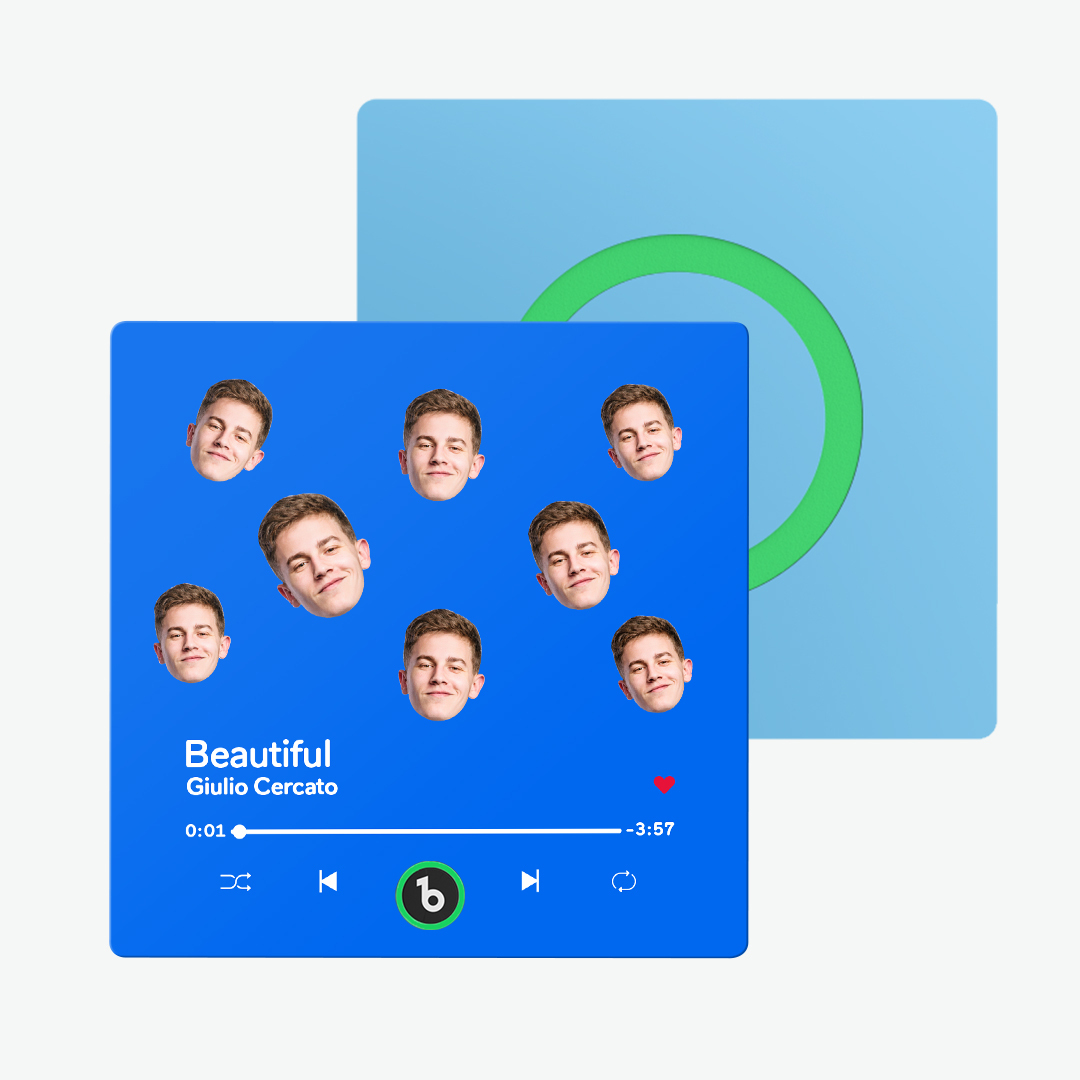 Custom Music Fridge Magnet  Custom Face Fridge Magnet Colorful Frame Album Fridge Magnet Music Wall Photo Sticker Gift for Couple - 