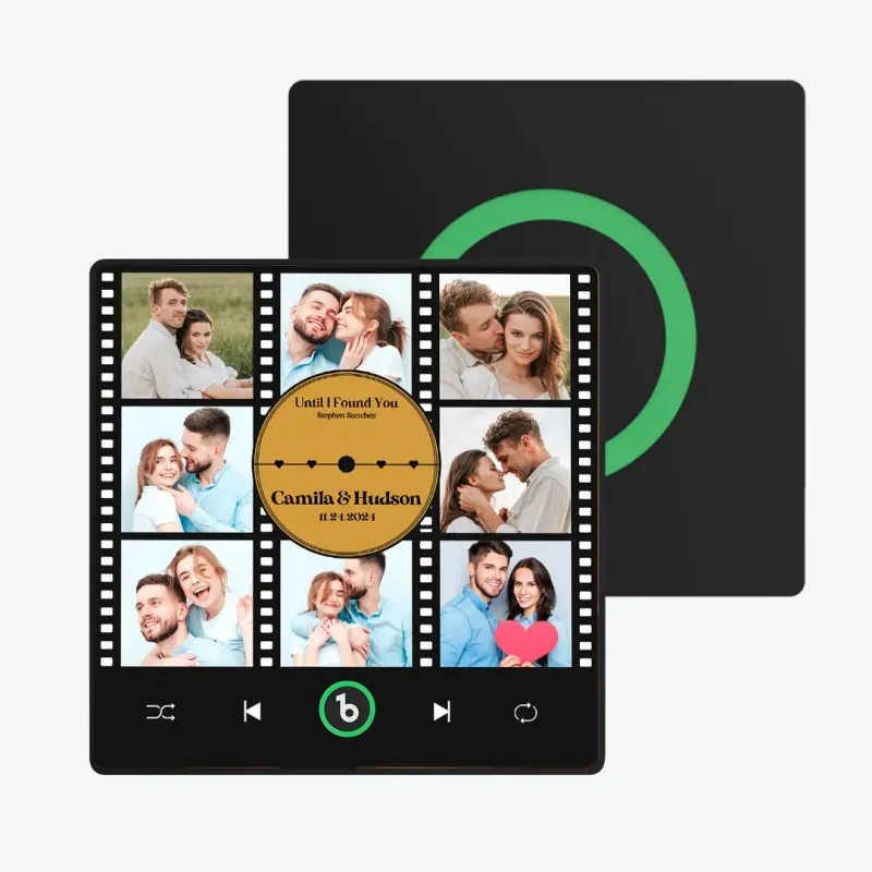 New Upgrade Custom Music Fridge Magnet Colorful Frame Album Fridge Magnet Can Play Songs Gift for Couple Valentine's Day Gifts