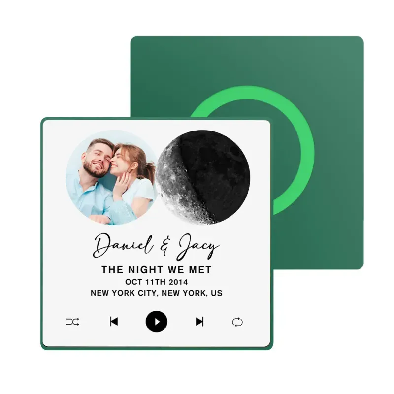 New Upgrade Custom Music Fridge Magnet Colorful Frame Album Fridge Magnet Can Play Songs Gift for Couple Valentine's Day Gifts