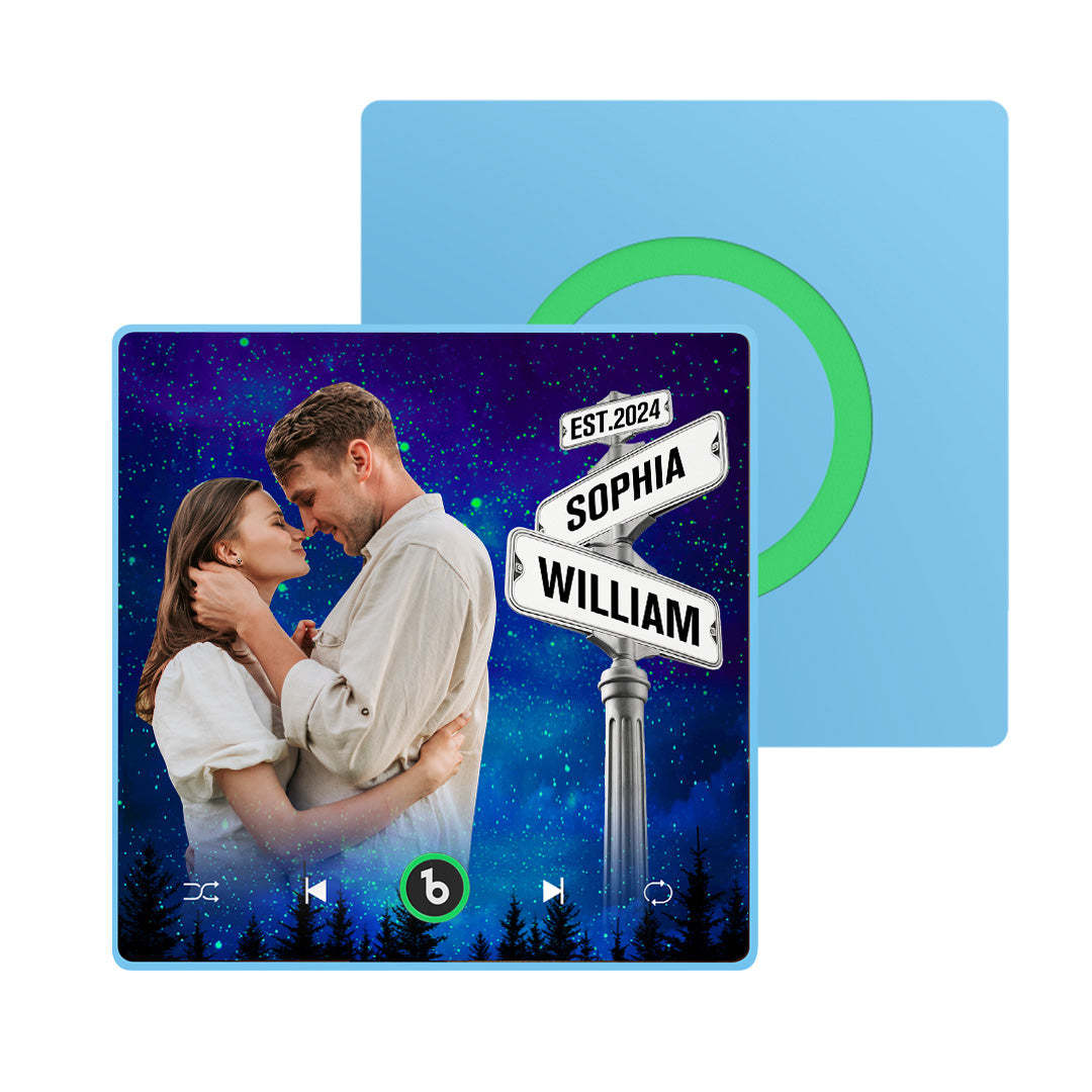 New 4.0 Upgrade Custom Music Fridge Magnet Street Sign Style Fridge Magnet Gift for Lover - Get Photo Blanket