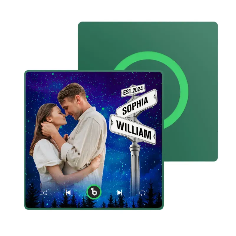 New Upgrade Custom Music Fridge Magnet Colorful Frame Album Fridge Magnet Can Play Songs Gift for Couple Valentine's Day Gifts