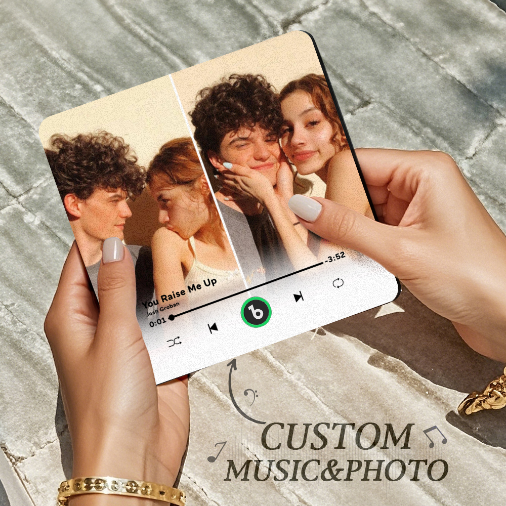Custom Music Fridge Magnet Multiple Photo New 4.0 Upgrade Multicolor Can Play Songs and Adjust Volume Personalised 2 Photo Fridge Magnet - 
