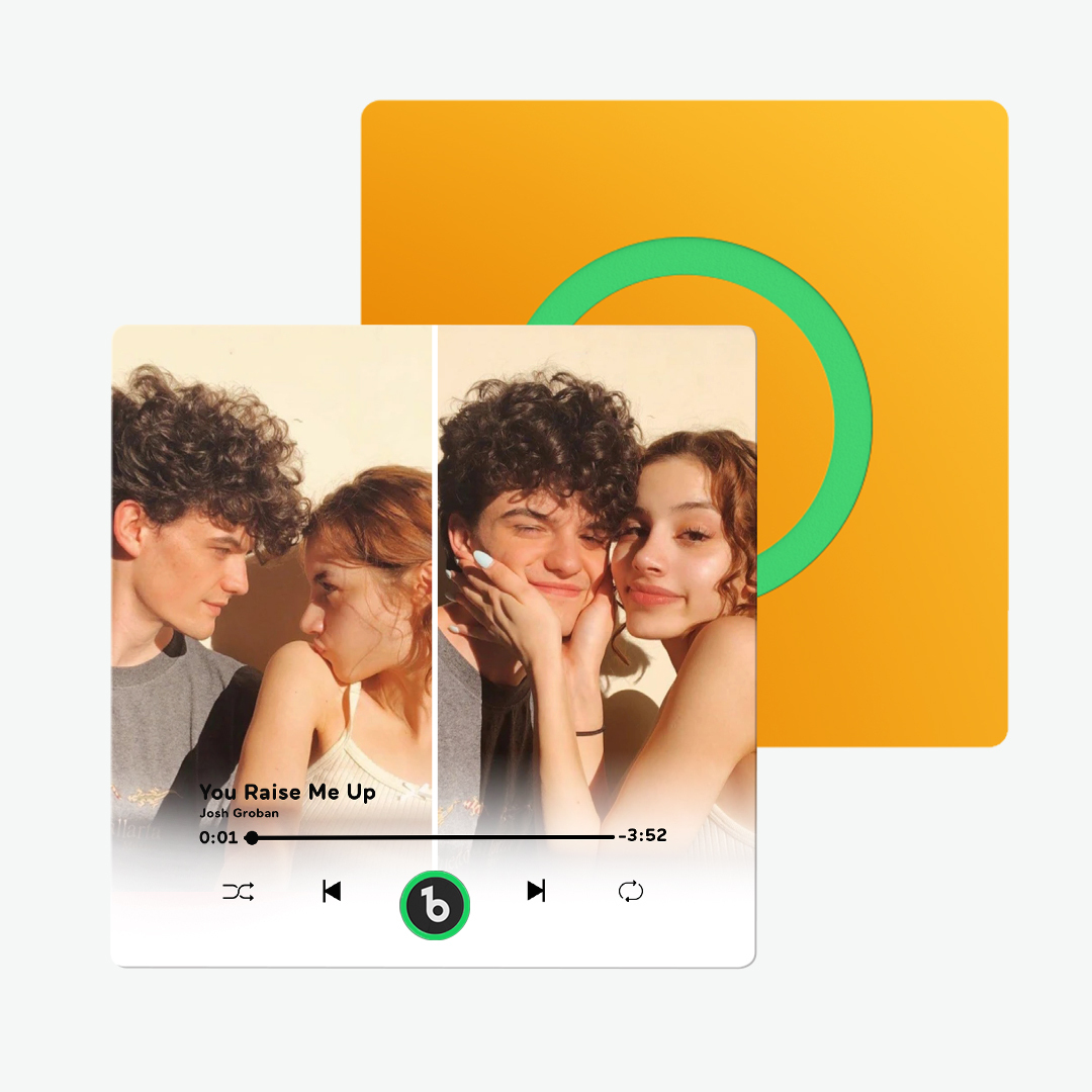 Custom Music Fridge Magnet Multiple Photo New 4.0 Upgrade Multicolor Can Play Songs and Adjust Volume Personalised 2 Photo Fridge Magnet - 