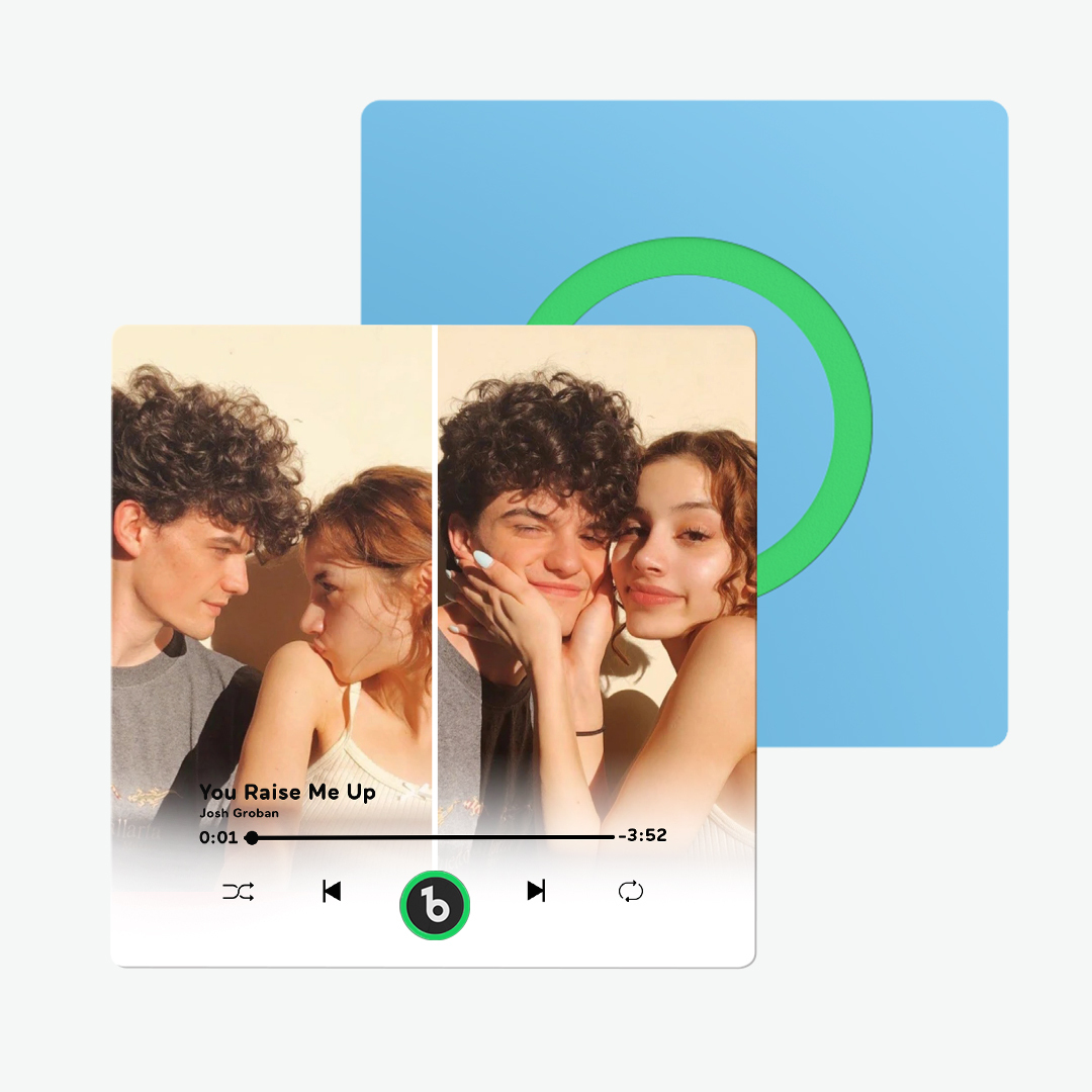 Custom Music Fridge Magnet Multiple Photo New 4.0 Upgrade Multicolor Can Play Songs and Adjust Volume Personalised 2 Photo Fridge Magnet - 