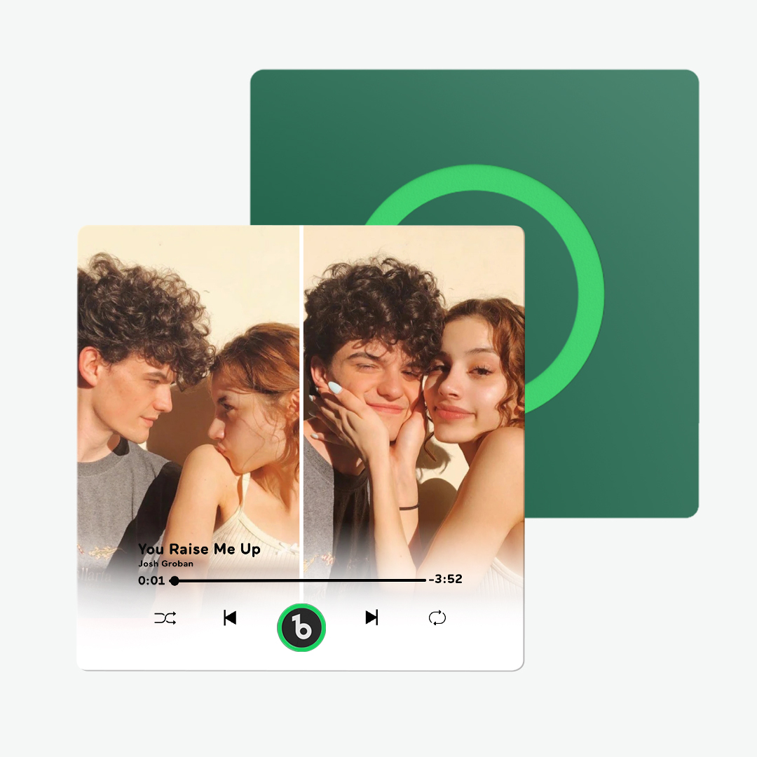 Custom Music Fridge Magnet Multiple Photo New 4.0 Upgrade Multicolor Can Play Songs and Adjust Volume Personalised 2 Photo Fridge Magnet - 