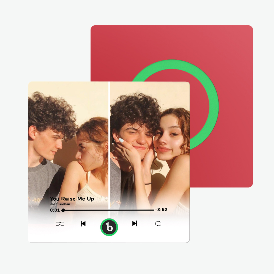 Custom Music Fridge Magnet Multiple Photo New 4.0 Upgrade Multicolor Can Play Songs and Adjust Volume Personalised 2 Photo Fridge Magnet - 