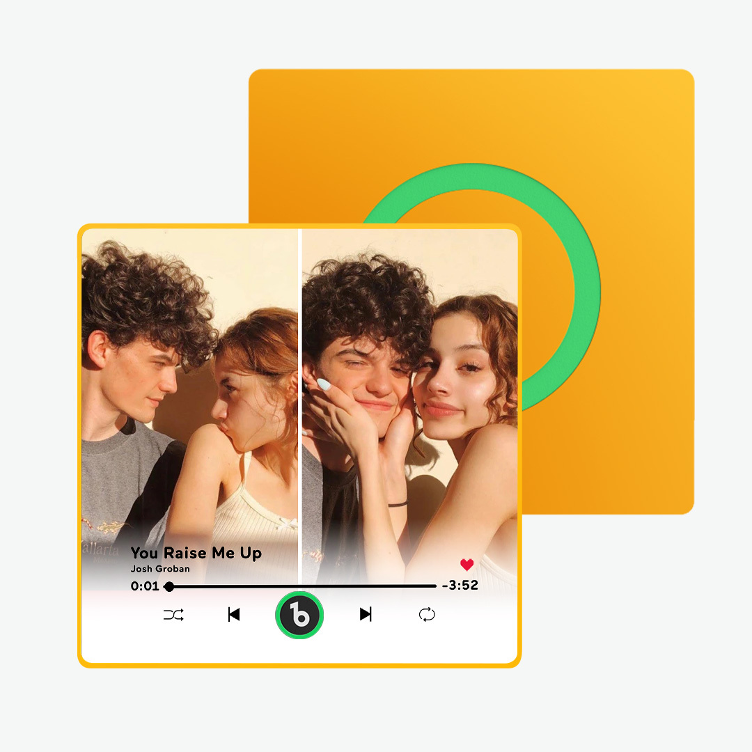 Custom Music Fridge Magnet Multiple Photo New 4.0 Upgrade Multicolor Can Play Songs and Adjust Volume Personalised 2 Photo Fridge Magnet - 