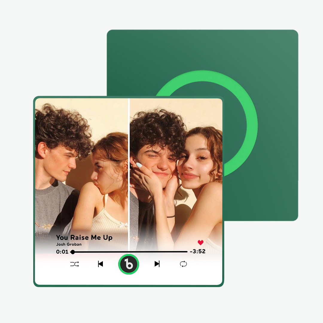Custom Music Fridge Magnet Multiple Photo New 4.0 Upgrade Multicolor Can Play Songs and Adjust Volume Personalised 2 Photo Fridge Magnet - 