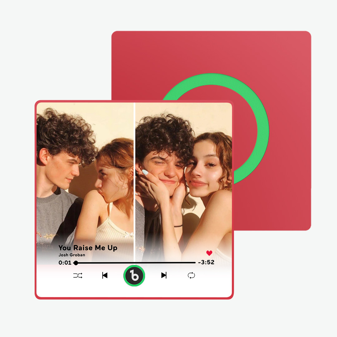 Custom Music Fridge Magnet Multiple Photo New 4.0 Upgrade Multicolor Can Play Songs and Adjust Volume Personalised 2 Photo Fridge Magnet - 