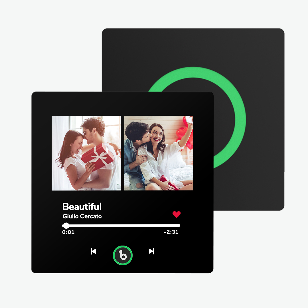 Custom Music Fridge Magnet Personalised 2 Photo New 4.0 Upgrade Multiple Photo Fridge Magnet Can Play Songs Upgraded Multicolor - 