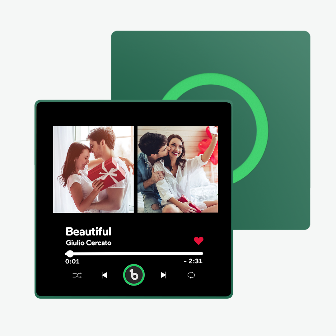 Custom Music Fridge Magnet Personalised 2 Photo New 4.0 Upgrade Multiple Photo Fridge Magnet Can Play Songs Upgraded Multicolor - 