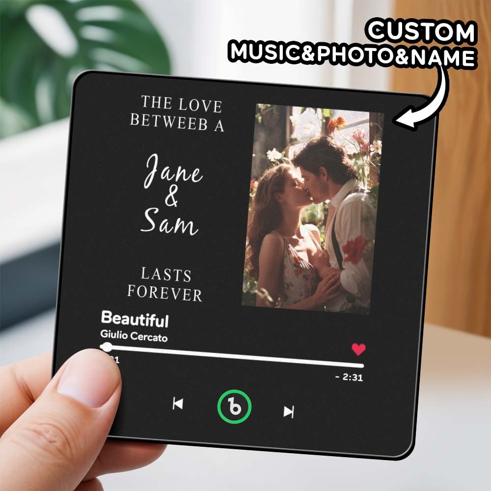 Custom Music Fridge Magnet Personalised Photo and Text New 4.0 Upgrade Multicolor Fridge Magnet Music Wall That Can Be Played Photo Sticker Music - 
