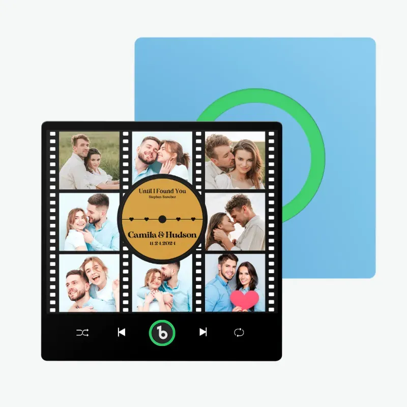 New Upgrade Custom Music Fridge Magnet Colorful Frame Album Fridge Magnet Can Play Songs Gift for Couple Valentine's Day Gifts