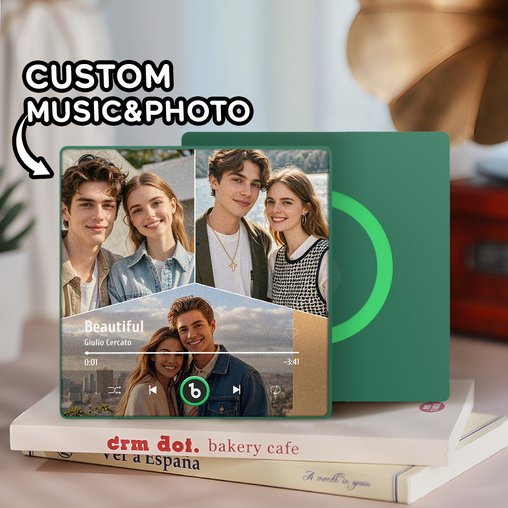 Custom Music Fridge Magnet 3 Photo New 4.0 Upgrade Colorful Frame Album Fridge Magnet Music Wall Photo Sticker Music Movement - 