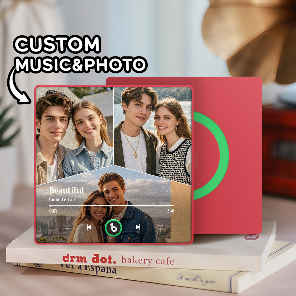 Custom Music Fridge Magnet 3 Photo New 4.0 Upgrade Colorful Frame Album Fridge Magnet Music Wall Photo Sticker Music Movement - 