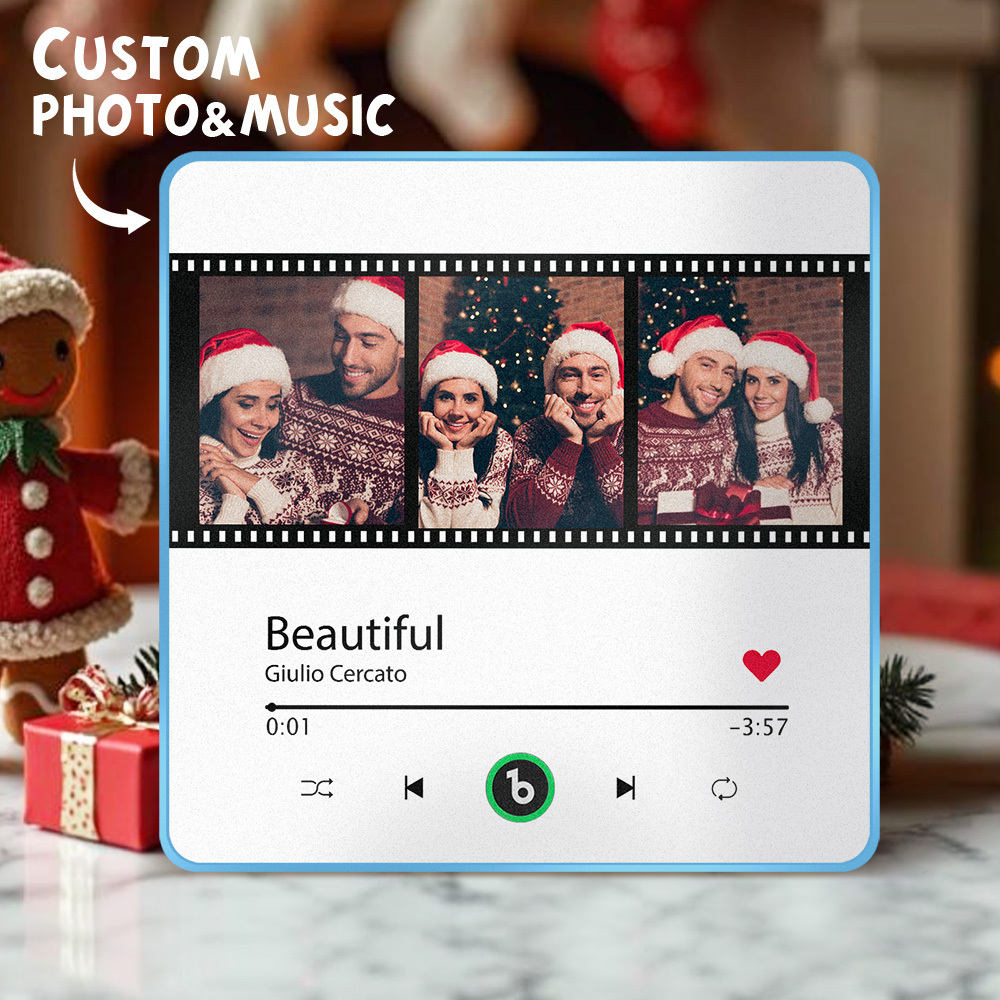 Customized Music Fridge Magnet Personalized Photo Fridge Magnet Can Play Songs and Adjust Volume - 